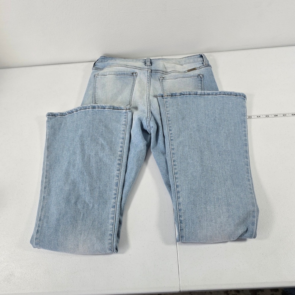 KanCan Women Light Wash Distressed Flare Leg Jean KC7189L Size 11 29 Distressing - Picture 2 of 9